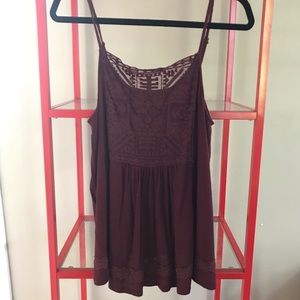Maroon tank top